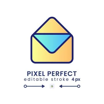 Email gradient fill desktop icon Stock Illustration