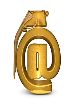 Email grenade gold 스톡 일러스트