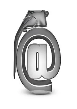 Email grenade silver 스톡 일러스트