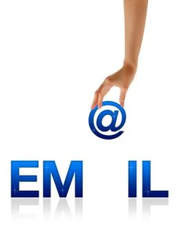 Email - hand Illustrazione stock