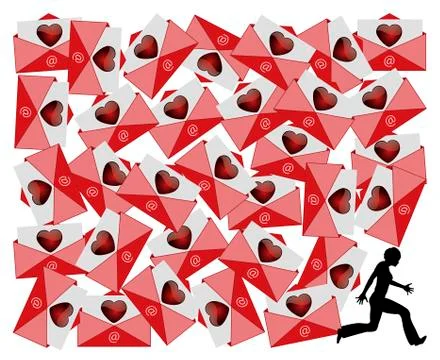 Email Harassment Illustrazione stock