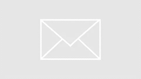 Email icon animation on alpha background, received message concept envelope.. Stock Footage 309410039