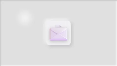 Email icon animation displaying a document emerging Stock-Footage 345013288