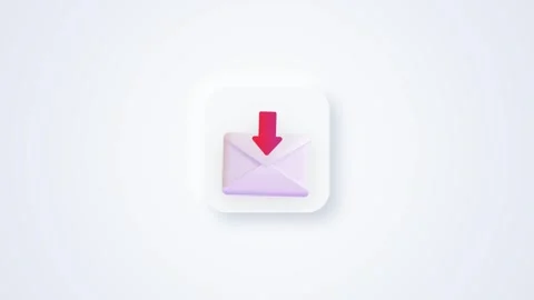 Email icon animation featuring a pink envelope Stock-Footage 345013339