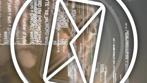 Email icon animation over digital code and clouds background Stock Footage 312966479