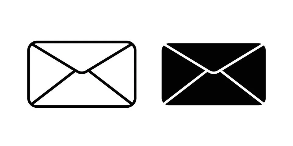 Email icon bundle for website design projects Stock Illustration
