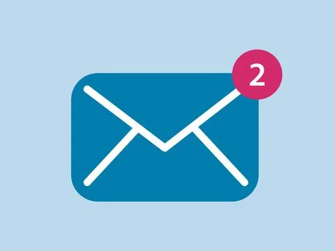 Email icon. A close envelope Stock Illustration