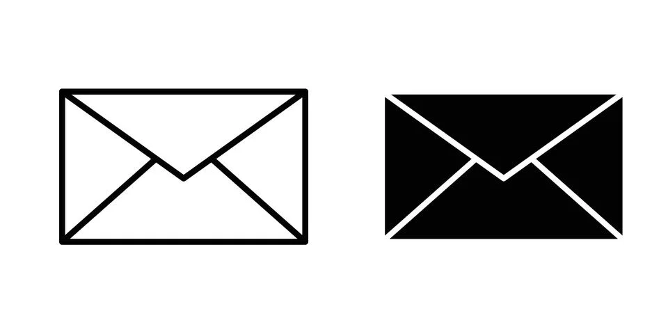 Email icon for design projects and web UI Stock Illustration