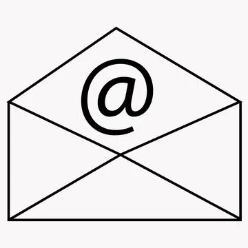 Email icon. Envelope Mail icon template color editable. Contacts message send Stock Illustration