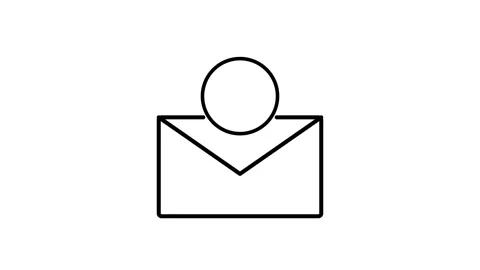 Email icon featuring a question mark, symbolizing inquiries or support rela.. Stock Footage 334037525
