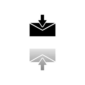 Email icon flat Stock Illustration