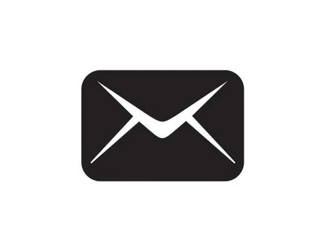 Email Icon In Flat Style Vector For App, UI, Websites. Black Icon Vector Illu Stock Illustration