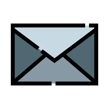 Email icon identifying message or incoming digital communication Stock Illustration