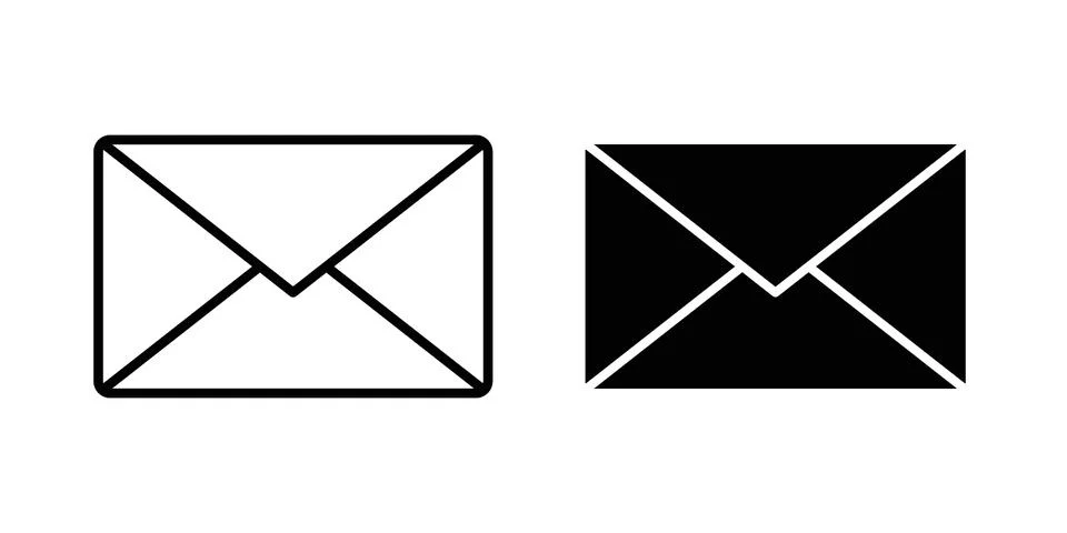 Email icon illustration vector, icon set for apps Illustrazione stock