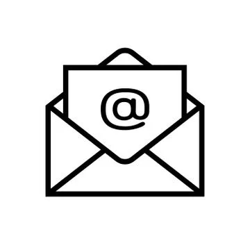 Email icon isolated on white background Stock Illustration