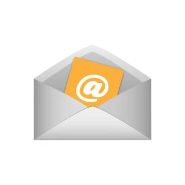Email icon isolated on white background, vector illustration Stock Illustration