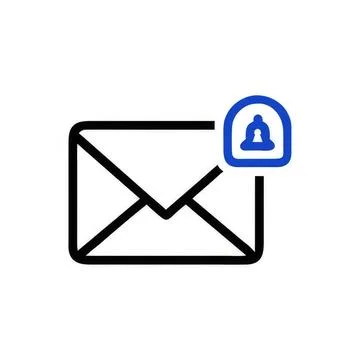 Email icon with lock symbol representing security or privacy Illustrazione stock