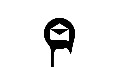 Email Icon Melting Design Concept Animation Stock Footage 327761484