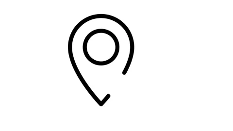 Email icon next to a map pin icon, symbolizing communication and location s.. Stock Footage 335012301
