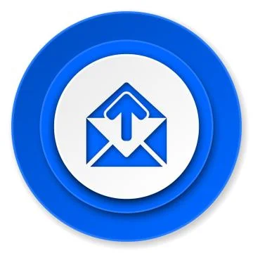 Email icon, post message sign. Stock Illustration