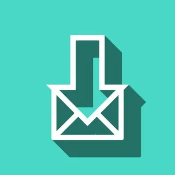 Email icon stock vector illustration flat design Stock Illustration