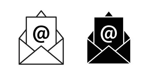 Email icon symbol. Flat Vector illustration Stock Illustration