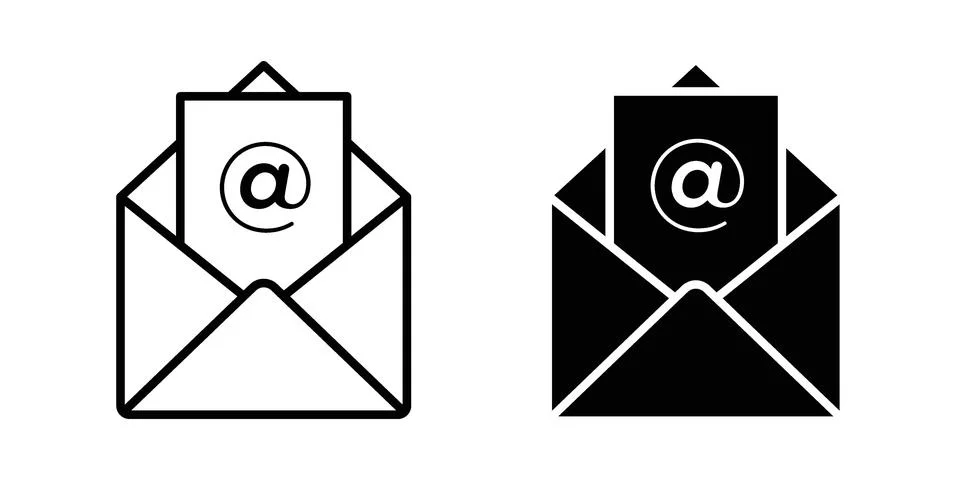 Email icon vector design illustrations Illustrazione stock