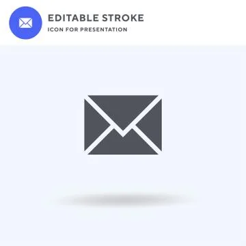 Email icon vector, filled flat sign, solid pictogram isolated on white, logo Illustrazione stock