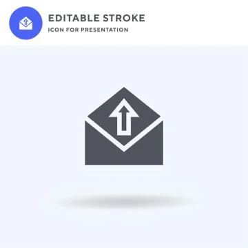 Email icon vector, filled flat sign, solid pictogram isolated on white, logo Illustrazione stock