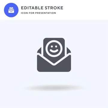 Email icon vector, filled flat sign, solid pictogram isolated on white, logo Stock Illustration