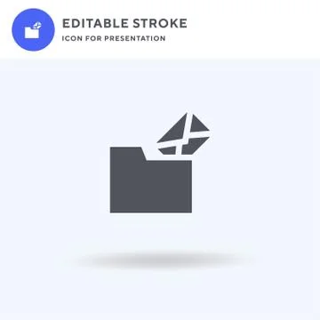 Email icon vector, filled flat sign, solid pictogram isolated on white, logo Stock Illustration