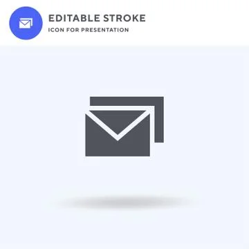 Email icon vector, filled flat sign, solid pictogram isolated on white, logo Stock Illustration