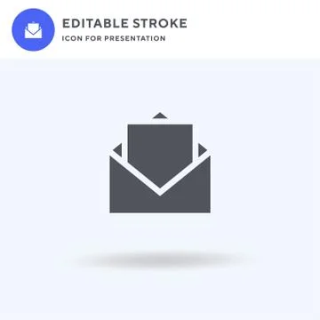 Email icon vector, filled flat sign, solid pictogram isolated on white, logo Stock Illustration