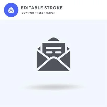 Email icon vector, filled flat sign, solid pictogram isolated on white, logo Stock Illustration