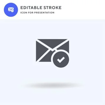 Email icon vector, filled flat sign, solid pictogram isolated on white, logo Stock Illustration