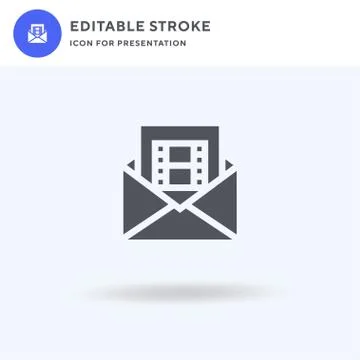 Email icon vector, filled flat sign, solid pictogram isolated on white, logo Stock Illustration