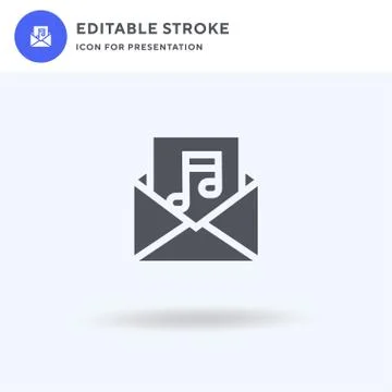 Email icon vector, filled flat sign, solid pictogram isolated on white, logo 스톡 일러스트