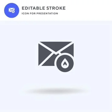 Email icon vector, filled flat sign, solid pictogram isolated on white, logo Stock Illustration