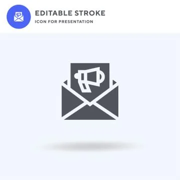 Email icon vector, filled flat sign, solid pictogram isolated on white, logo Stock Illustration