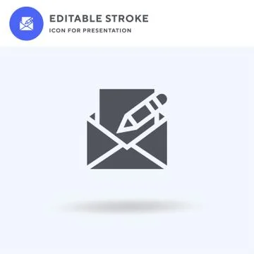 Email icon vector, filled flat sign, solid pictogram isolated on white, logo Stock Illustration