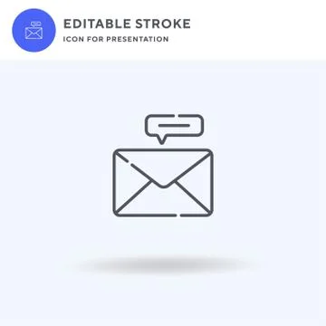 Email icon vector, filled flat sign, solid pictogram isolated on white, logo Illustrazione stock