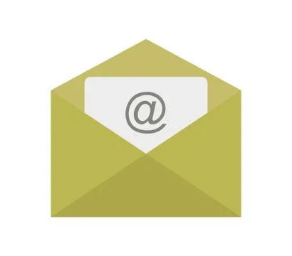 Email icon on white background Stock Illustration