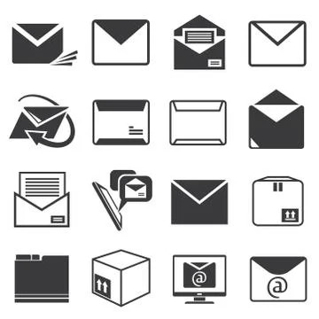 Email icons Stock Illustration