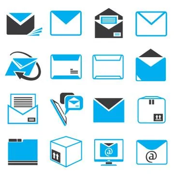 Email icons Stock Illustration