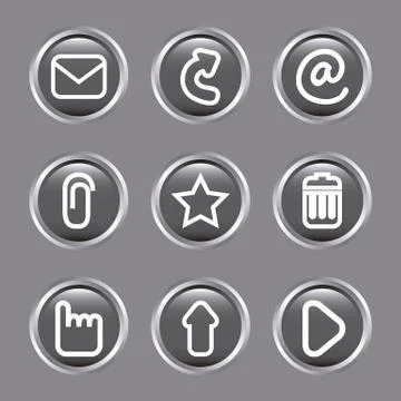 Email icons over gray background. vector illustration Illustrazione stock