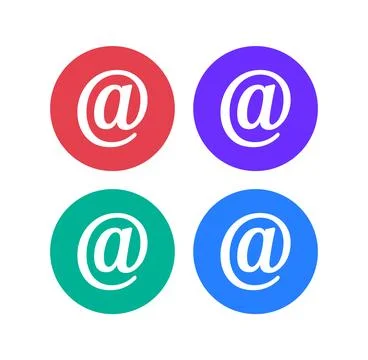Email Icons Set Illustrazione stock