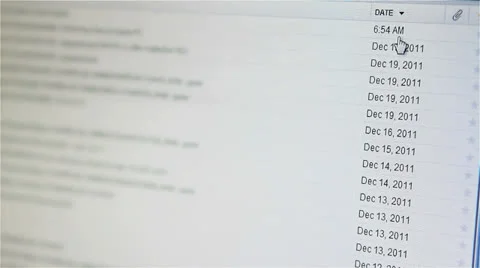 Email Inbox Stock Footage 24662867