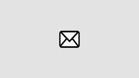 Email Inbox Icon animation. Email  notification, incoming message green screen. Stock Footage 301875708