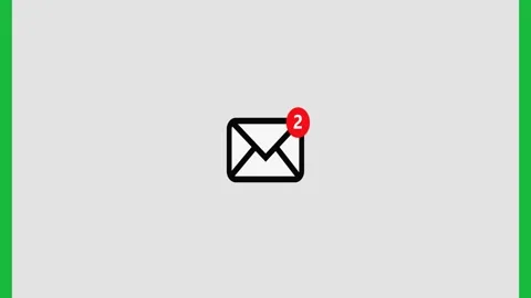 Email Inbox Icon animation. Email  notification, incoming message white screen. Stock Footage 301875718