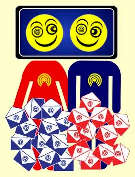 Email Junkies Illustrazione stock